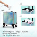 Axyaa 4 in 1 Makeup Trolley Case on Wheels with Lock Salon Storage Case