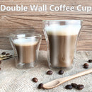 Axyaa Double Wall Glass Cup: Durable, Heat Resistant Drinkware for Home - 250ml