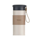Axyaa Stainless Steel Leather Travel Coffee Cup Vacuum Flask