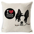 Dog Breed Cotton Linen Cushion Cover Set by Axyaa: Bull Terrier to Chihuahua & More