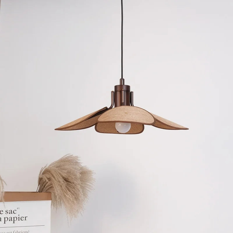 Axyaa Retro Hat Pendant Light: Minimalist E27 LED Hanging Lamp for Dining Room