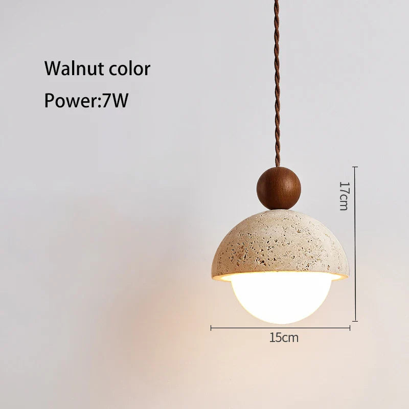 Axya Small Stone Chandelier Bedside Pendant Lamp Bud Light