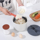 Axyaa Microwave Steamer Hot Lunch Box with Utensil for Steamed Rice & Soup