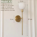 Axyaa Floral Glass Wall Sconce: LED Bedroom/Living Room Lamp
