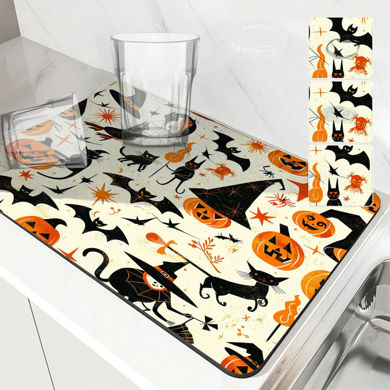 Axyaa Halloween Absorbent Drain Mat