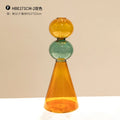 Axyaa Double-Layer Glass Vase: Stylish Desktop Decor, Unique Crystal-Clear Design