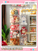 Axyaa Plush Dolls Storage Box: Transparent Showcase for Dustproof Display of Toys