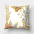 Axyaa Gold Leaf Polyester Cushion Cover - Decorative Sofa Pillow Cover