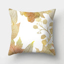 Axyaa Gold Leaf Polyester Cushion Cover - Decorative Sofa Pillow Cover