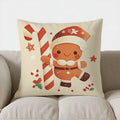 Holiday Sweet Treats Cushion Cover by Axyaa: Festive Christmas Wreath Design for Sofa, Bedroom, Car
