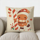 Holiday Sweet Treats Cushion Cover by Axyaa: Festive Christmas Wreath Design for Sofa, Bedroom, Car