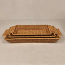 Axyaa Rattan Wicker Serving Baskets: Bread Fruit Vegetables Basket 6 Styles
