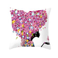 Axyaa Romantic Couple Pillowcases | Soft Cartoon Pattern Sofa Pillow Covers