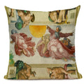 Michelangelo Genesis Mural Sofa Pillow Case by Axyaa - Renaissance Art Decoration