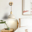 Axyaa Wood Socket Wall Lights Pull Chain Switch Adjustable Nordic Modern Lampara