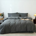 Axyaa 100% Cotton Yarn-Dyed 4-Piece Duvet Set - Ultra-Soft Bedding