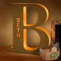 Axyaa Personalized Engraved Name LED Night Light for Couples Baby Kid Room