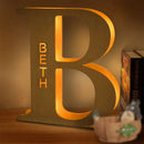 Axyaa Personalized Engraved Name LED Night Light for Couples Baby Kid Room