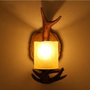 Axyaa Deer Horn LED Wall Lamp - Retro Style for Home, Restaurant, Bedroom, and Study