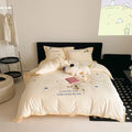 Axyaa Brushed Cotton Bedding Set with Sheets and Pillowcases