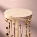 Axyaa Wood Jewelry Display Stand Necklace Hanger Organizer Rack