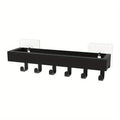 Axyaa Wall Mounted Shelf with Key Holder - Nordic Style Wooden Organizer