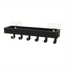 Axyaa Wall Mounted Shelf with Key Holder - Nordic Style Wooden Organizer