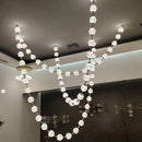 Axyaa Loft Staircase Chandelier with French Pearl Necklace Design