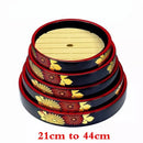 Axya Sashimi Salmon Fruit Plate Set of 4 - Round Tray Tableware Art