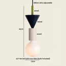 Axyaa Modern Nordic LED Wood Pendant Lamp for Bedroom and Living Room