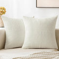 Axyaa Corduroy Boho Patchwork Pillow Cover