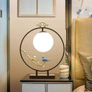 Axyaa Rotundity Iron Art Floor Lamp LED Glass Lampshade Creative Study Living Room Bedroom