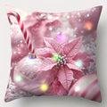 Axyaa LED Christmas Pillowcase with Garland Color Ball Pattern