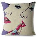 Axyaa Pop Art Crying Girl Cushion Cover 45x45cm