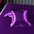 Axyaa Silk Satin Pillowcase Square Throw Pillow Cover 50x50cm