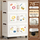 Axyaa Cartoon Foldable Storage Box, Heavy-Duty Rolling Organizer for Home Organization