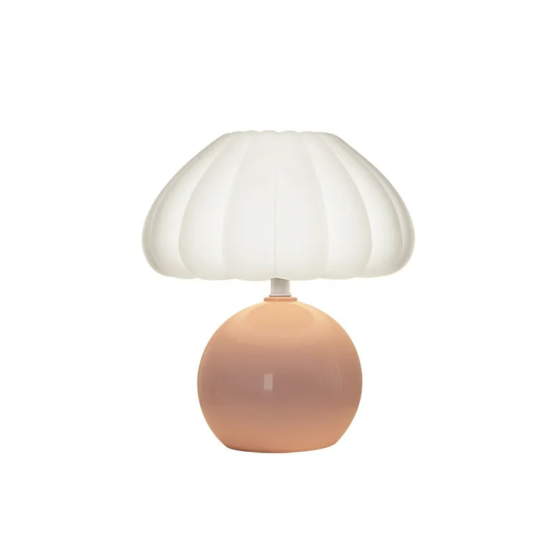 Axyaa French Style Mushroom Bedside Table Lamp for Children's Room