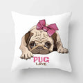 Cute Pug Bulldog Pillowcase for Living Room Decor - Axyaa Home Decor