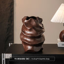 Axyaa Ceramic Threaded Vases for Table Decor & Flower Arrangements