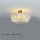 Axyaa Crystal Glass Minimalist Bedroom Ceiling Lamp
