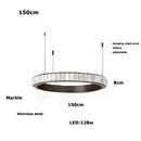 Axyaa Marble Black Gold Chrome Chandelier Pendant Light for Living Room