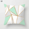 Axyaa Mint Green Blue Geometric Cushion Cover Modern Home Decor