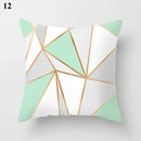 Axyaa Mint Green Blue Geometric Cushion Cover Modern Home Decor