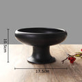 Axyaa Ceramic Goblet Vase: Minimalist Black and White Room Decor