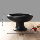 Axyaa Ceramic Goblet Vase: Minimalist Black and White Room Decor