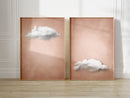 Sage Green Cloud Art Canvas Print for Modern Home Decor by Axyaa
