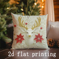Axyaa Christmas Digital Print Pillow Cover - Cozy Home Decor for Sofa, Bedroom, Car