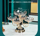 Axyaa Crystal Fruit Plate Set - Dried and Fresh Fruits for Home Living Room Decor