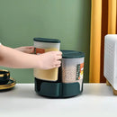 Axyaa Rotating Rice Bucket Grain Storage Box Cereal Dispenser Moisture-Proof Container