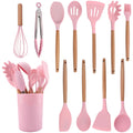 Silicone Kitchenware Utensil Set with Storage Box - Axyaa Branded Cooking Tools